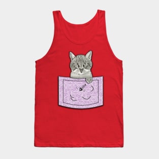 Cat Thief in Pocket! Pencil Drawing Edition 3 Tank Top